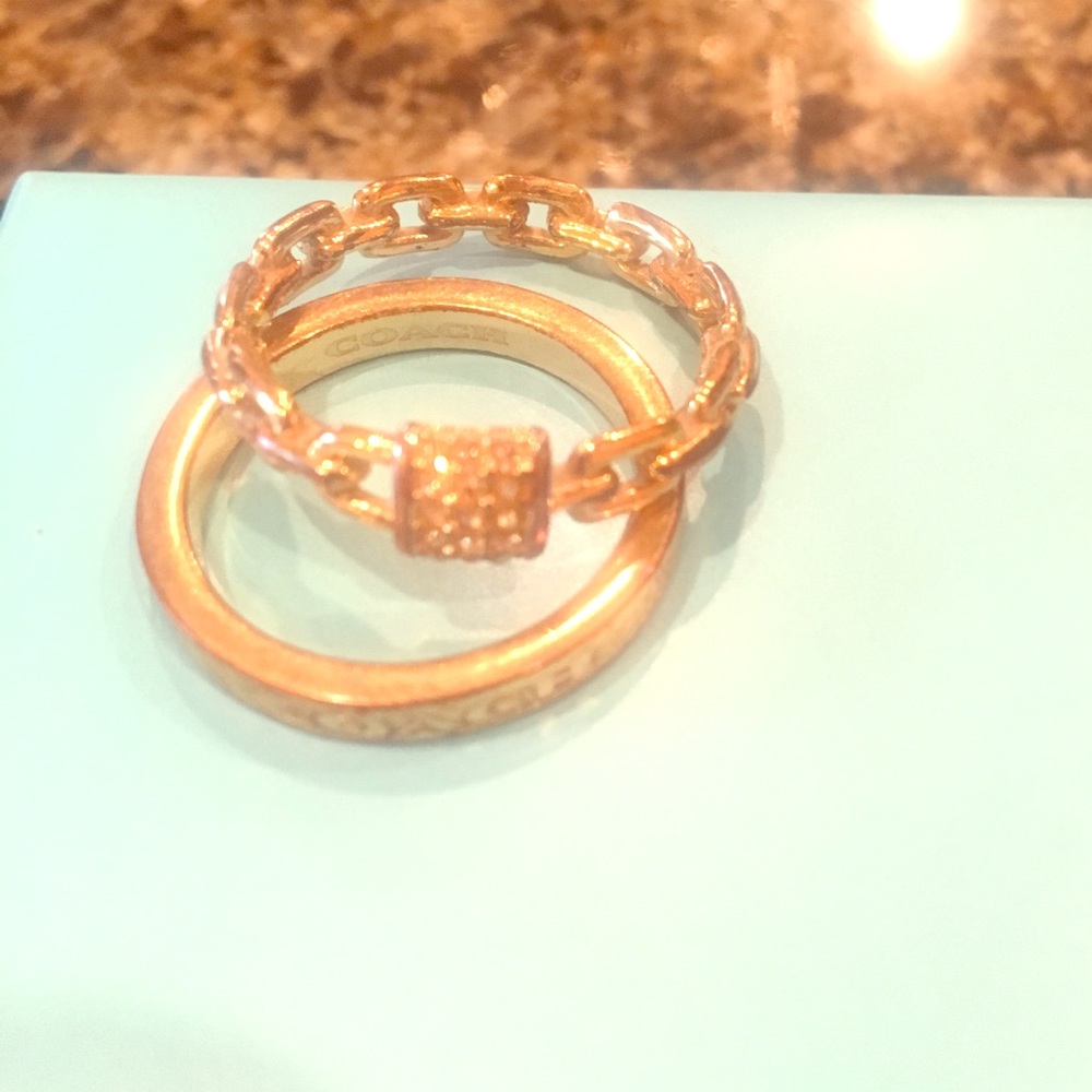 Coach stacker rings size 7